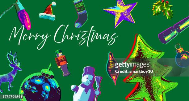 christmas greeting - christmas crackers stock illustrations