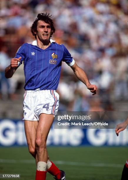 Fifa World Cup 28 June 1982 - Austria v France, French defender Maxime Bossis.