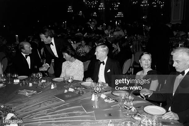 George Stevens Jr. , Fred Astaire , and Ava McKenzie attend an American Film Institute event at the Beverly Hilton in Beverly Hills, California, on...