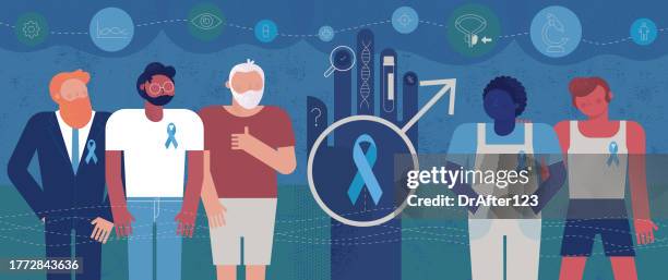 stockillustraties, clipart, cartoons en iconen met prostate cancer awareness concept - psa