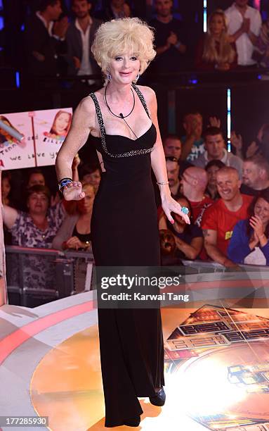 Lauren Harries enters the Celebrity Big Brother House at Elstree Studios on August 22, 2013 in Borehamwood, England.