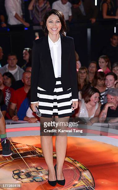 Emma Willis hosts the Celebrity Big Brother House at Elstree Studios on August 22, 2013 in Borehamwood, England.