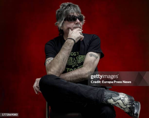 The musician Javier Andreu poses for Europa Press, November 3 in Madrid, Spain. Javier Andreu is the singer of the band La Frontera, founded in 1984,...