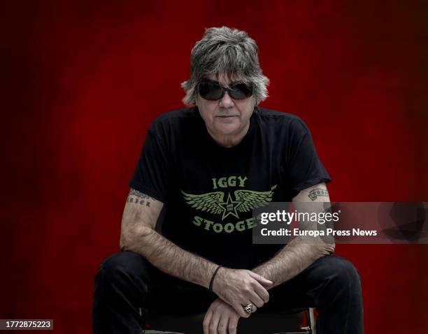 The musician Javier Andreu poses for Europa Press, November 3 in Madrid, Spain. Javier Andreu is the singer of the band La Frontera, founded in 1984,...