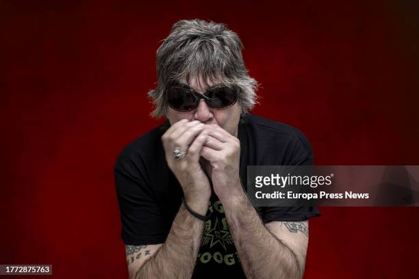 The musician Javier Andreu poses for Europa Press, November 3 in Madrid, Spain. Javier Andreu is the singer of the band La Frontera, founded in 1984,...