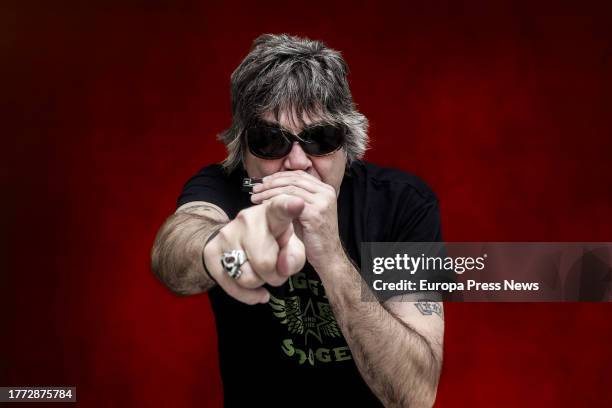 The musician Javier Andreu poses for Europa Press, November 3 in Madrid, Spain. Javier Andreu is the singer of the band La Frontera, founded in 1984,...