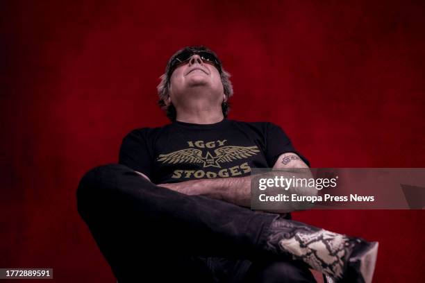 The musician Javier Andreu poses for Europa Press, November 3 in Madrid, Spain. Javier Andreu is the singer of the band La Frontera, founded in 1984,...