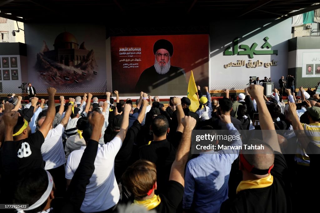Hassan Nasrallah, Of Lebanese Hezbollah Delivers An Anticipated Speech After Friday Prayers