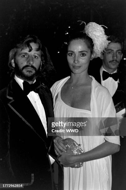 Ringo Starr and Nancy Lee Lee Andrews attend a party on December 19, 1977.