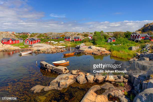 fishing cove in gothenburg archipelago - sweden archipelago stock pictures, royalty-free photos & images