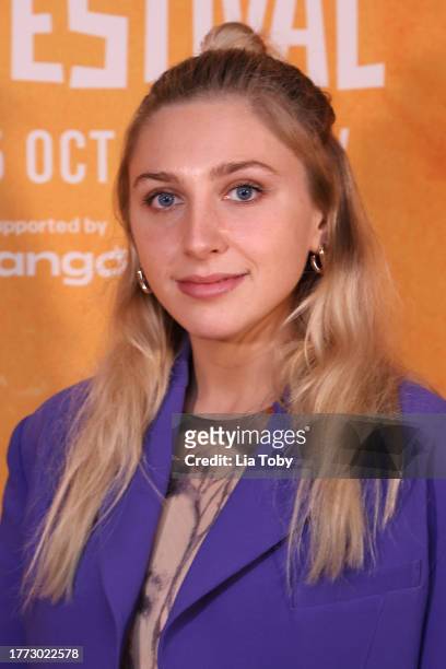 Ella Lily Hyland at the London Premiere of Silent Roar, held as part of The 31st Raindance Film Festival at The Curzon Soho on November 03, 2023 in...
