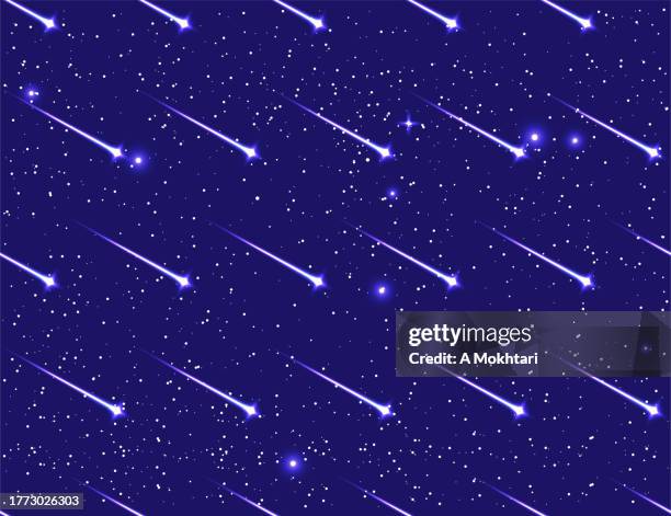 repeating meteor texture. - meteor shower stock illustrations