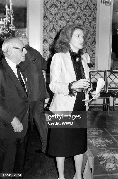 Armand Hammer and Ann Getty attend an event, presented by Shakespeare's Globe Foundation , at the Beverly Wilshire Hotel in Beverly Hills,...