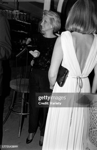 Guests attend a party at Le Club in New York City on April 24, 1984.