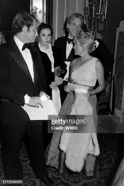 Mike Medavoy, Francine Racette, Donald Sutherland, and Marcia Rogers attend an event, presented by the American Film Institute, at the Beverly Hilton...