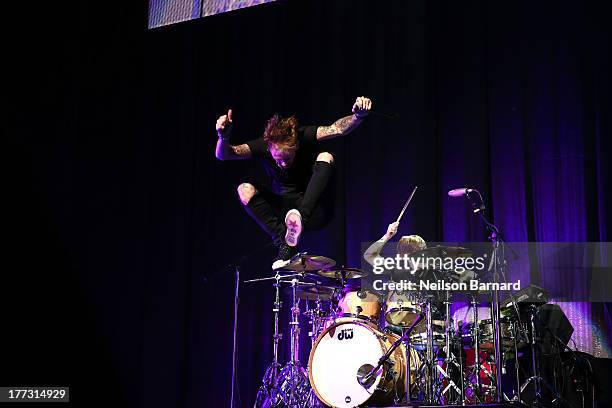 Machine Gun Kelly performs onstage at the 2013 BMI R&B/Hip-Hop Awards at Hammerstein Ballroom on August 22, 2013 in New York City.