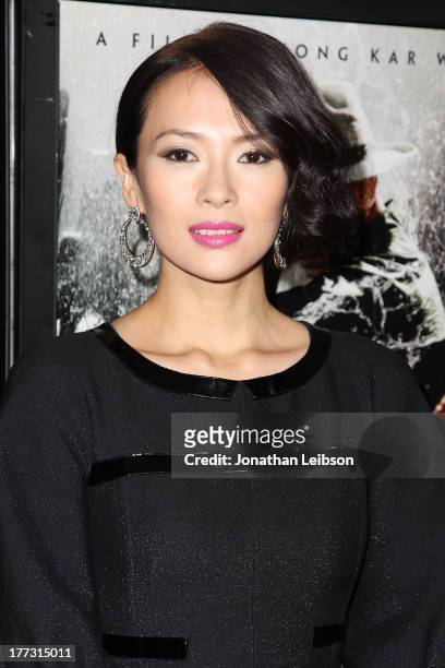 Ziyi Zhang arrives to the "The Grandmaster" - Los Angeles Premiere at ArcLight Cinemas on August 22, 2013 in Hollywood, California.
