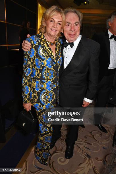 Lady Madeleine Lloyd Webber and Lord Andrew Lloyd Webber attend the 33rd annual Cartier Racing Awards at The Dorchester on November 9, 2023 in...