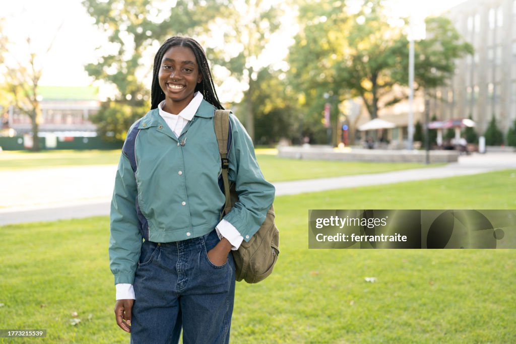 University student portrait in Campus