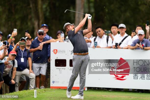 Cameron Smith of Australia plays during the round 1 draw matches on day one of The Hong Kong Open Golf Championship 2023 at Hong Kong Golf Club.