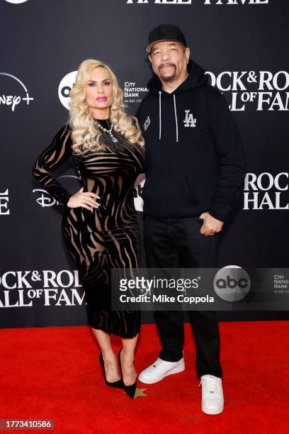 Coco Austin and Ice-T attend the 38th Annual Rock & Roll Hall Of Fame Induction Ceremony at Barclays Center on November 03, 2023 in New York City.