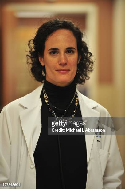 Portrait of physician Kohar Jones in lab coat with stethoscope, August 27, 2009. Kohar Jones is a physician-writer with an interest in the social...