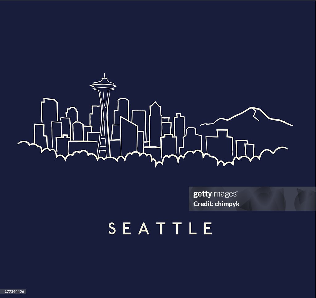 Horizonte de Seattle boceto