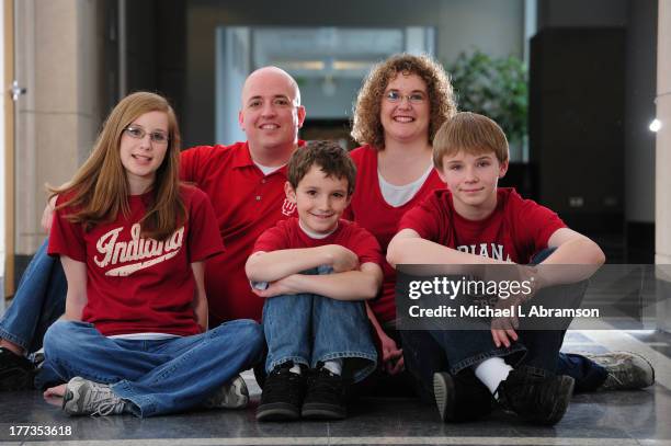 Monte Searle, student at Indiana University's Kelley School of Business, with family, February 28, 2009.