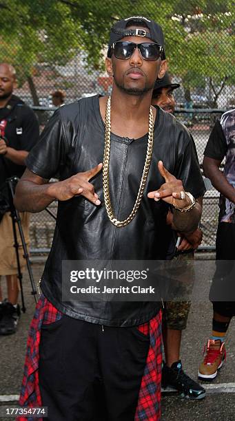 Fabolous attends EBC's "The Finale" Tournament for the Reebok Question Mid Draft Pick Release at Rucker Park on August 22, 2013 in New York City.