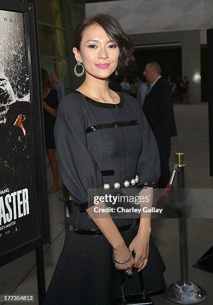 Actress Ziyi Zhang arrives at a screening of The Weinstein Company And Annapurna Pictures' 'The Grandmaster' at the Arclight Theatre on August 22,...