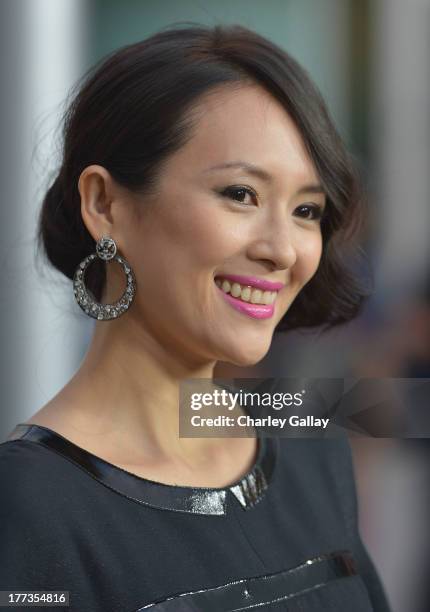 Actress Ziyi Zhang arrives at a screening of The Weinstein Company And Annapurna Pictures' 'The Grandmaster' at the Arclight Theatre on August 22,...