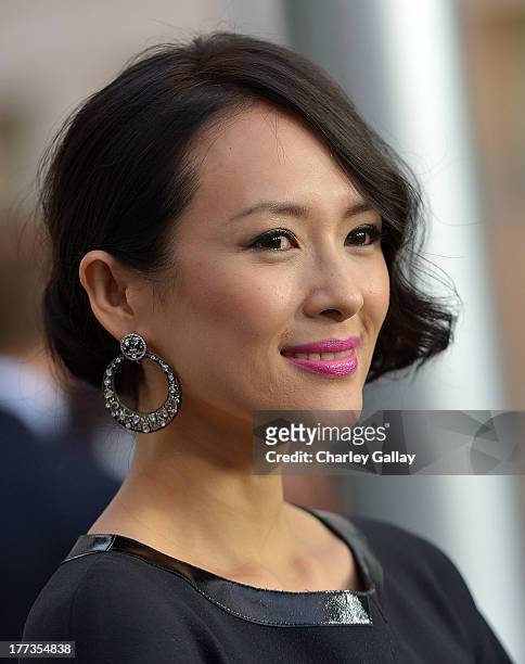 Actress Ziyi Zhang arrives at a screening of The Weinstein Company And Annapurna Pictures' 'The Grandmaster' at the Arclight Theatre on August 22,...