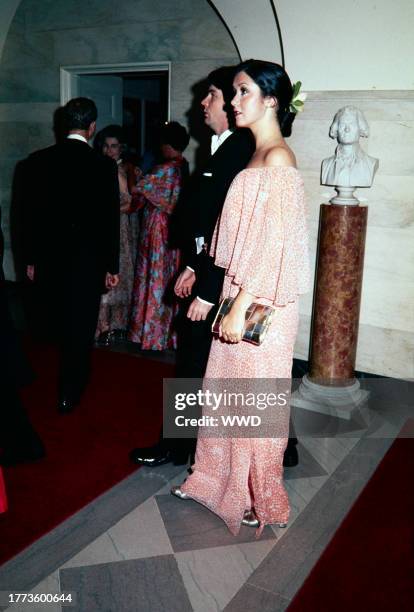 Tawny Elaine Godin attends a state dinner at the White House in Washington, D.C., on May 31, 1976.