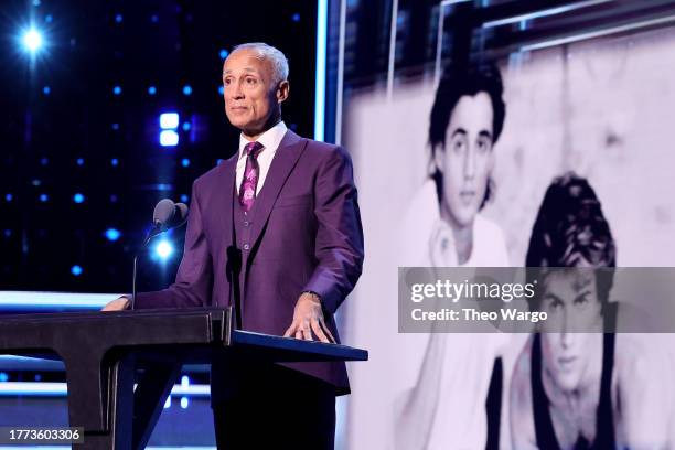 Andrew Ridgeley onstage during the 38th Annual Rock & Roll Hall Of Fame Induction Ceremony at Barclays Center on November 03, 2023 in New York City.