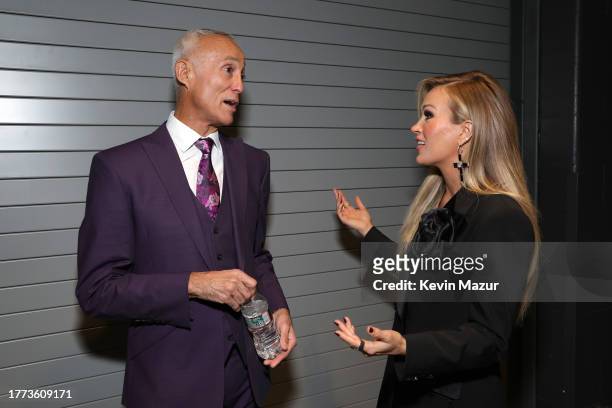 Andrew Ridgeley and Carrie Underwood attend the 38th Annual Rock & Roll Hall Of Fame Induction Ceremony at Barclays Center on November 03, 2023 in...