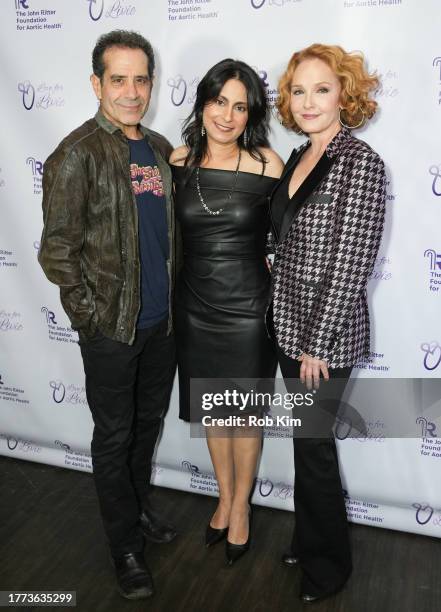 Tony Shalhoub, Dr. Celine Gounder and Amy Yasbeck attend "An Evening From The Heart" hosted by The John Ritter Foundation at Lavo on November 03,...