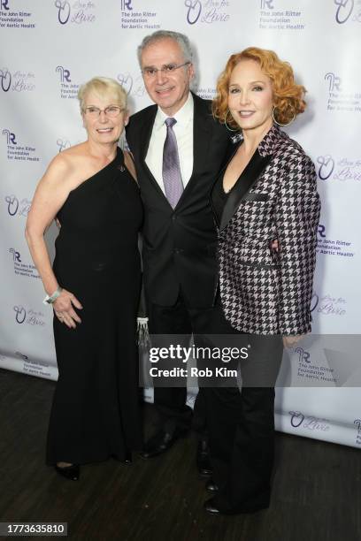 Guest, Dr. John Elefteriades and Amy Yasbeck attend "An Evening From The Heart" hosted by The John Ritter Foundation at Lavo on November 03, 2023 in...