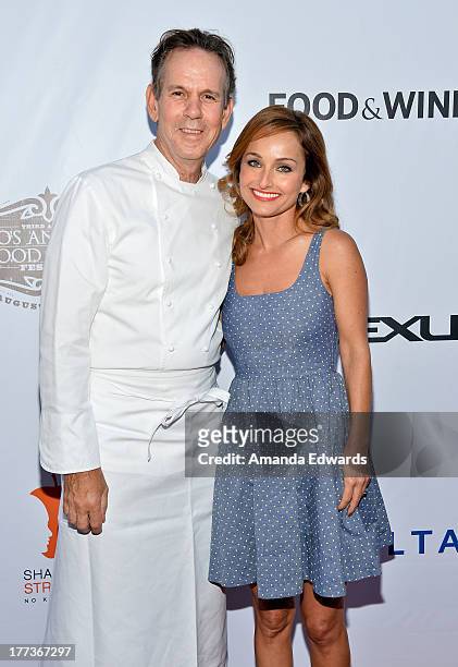 Chefs Thomas Keller and Giada De Laurentiis arrive at the opening night of the 2013 Los Angeles Food & Wine Festival - "Festa Italiana With Giada De...
