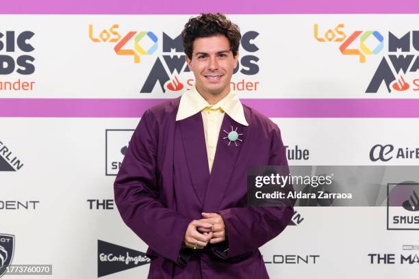 Alfred Garcia attends the "LOS40 Music Awards Santander 2023" photocall at WiZink Center on November 03, 2023 in Madrid, Spain.