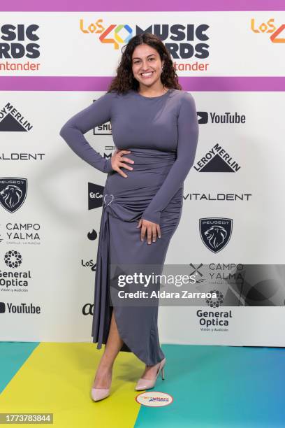 Esperansa Grasia attends the "LOS40 Music Awards Santander 2023" photocall at WiZink Center on November 03, 2023 in Madrid, Spain.