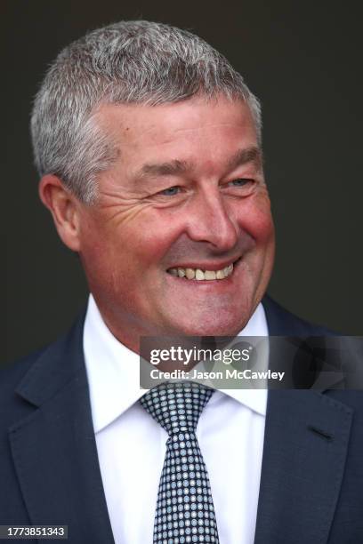 Darren Beadman looks on ahead of Race 7 The Giga Kick Stakes during Sydney Racing at Rosehill Gardens on November 04, 2023 in Sydney, Australia.