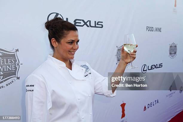 Chef Antonia Lofaso attend the Festa Italiana with Giada de Laurentiis opening night celebration of the third annual Los Angeles Food & Wine Festival...