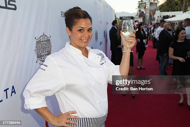Chef Antonia Lofaso attend the Festa Italiana with Giada de Laurentiis opening night celebration of the third annual Los Angeles Food & Wine Festival...