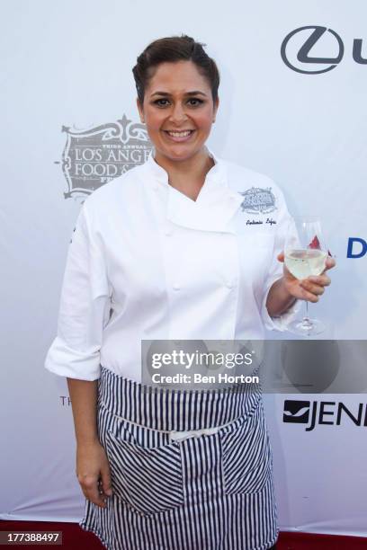 Chef Antonia Lofaso attend the Festa Italiana with Giada de Laurentiis opening night celebration of the third annual Los Angeles Food & Wine Festival...