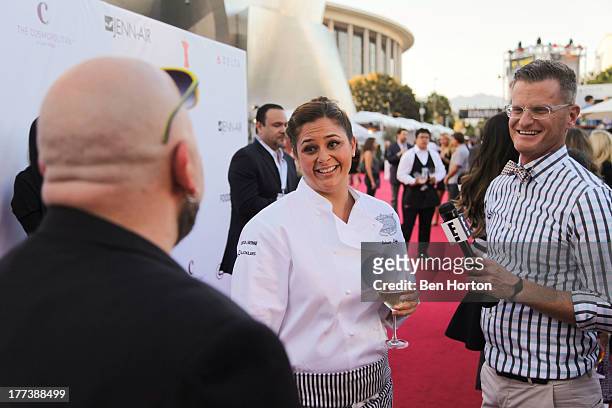 Chef Antonia Lofaso attend the Festa Italiana with Giada de Laurentiis opening night celebration of the third annual Los Angeles Food & Wine Festival...