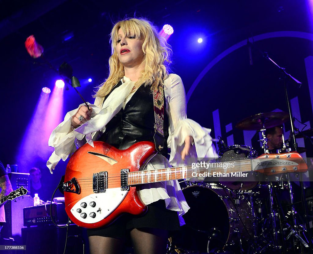 Courtney Love Performs During Anniversary For Vinyl Inside The Hard Rock In Las Vegas