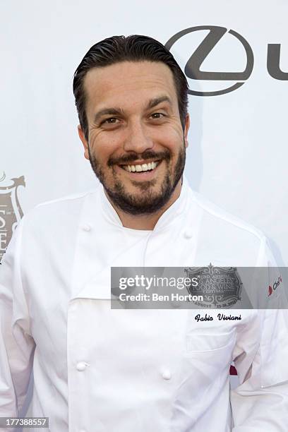 Chef Fabio Viviani attends the Festa Italiana with Giada de Laurentiis opening night celebration of the third annual Los Angeles Food & Wine Festival...