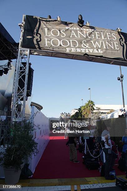 General view of the atmosphere at the Festa Italiana with Giada de Laurentiis opening night celebration of the third annual Los Angeles Food & Wine...