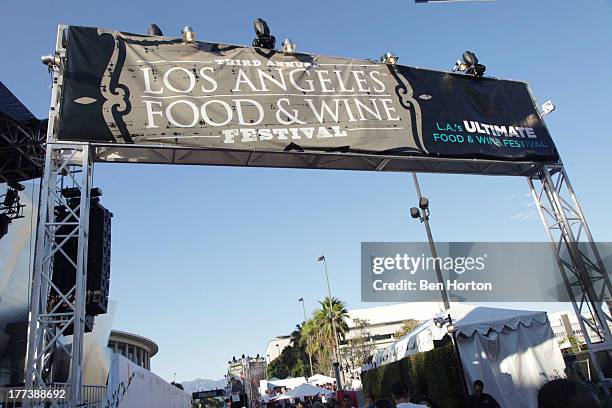 General view of the atmosphere at the Festa Italiana with Giada de Laurentiis opening night celebration of the third annual Los Angeles Food & Wine...