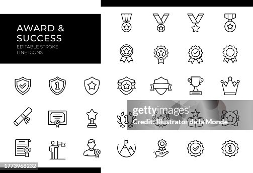 Award & Success Icons - Line Series - Editable Stroke Award & Success Icons - Line Series - Editable Stroke